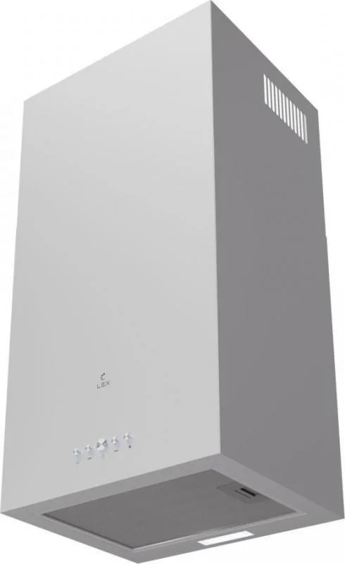 Вытяжка островная LEX Mono 400 белый, 40 см, 850 куб. м/ч, 50 дБ