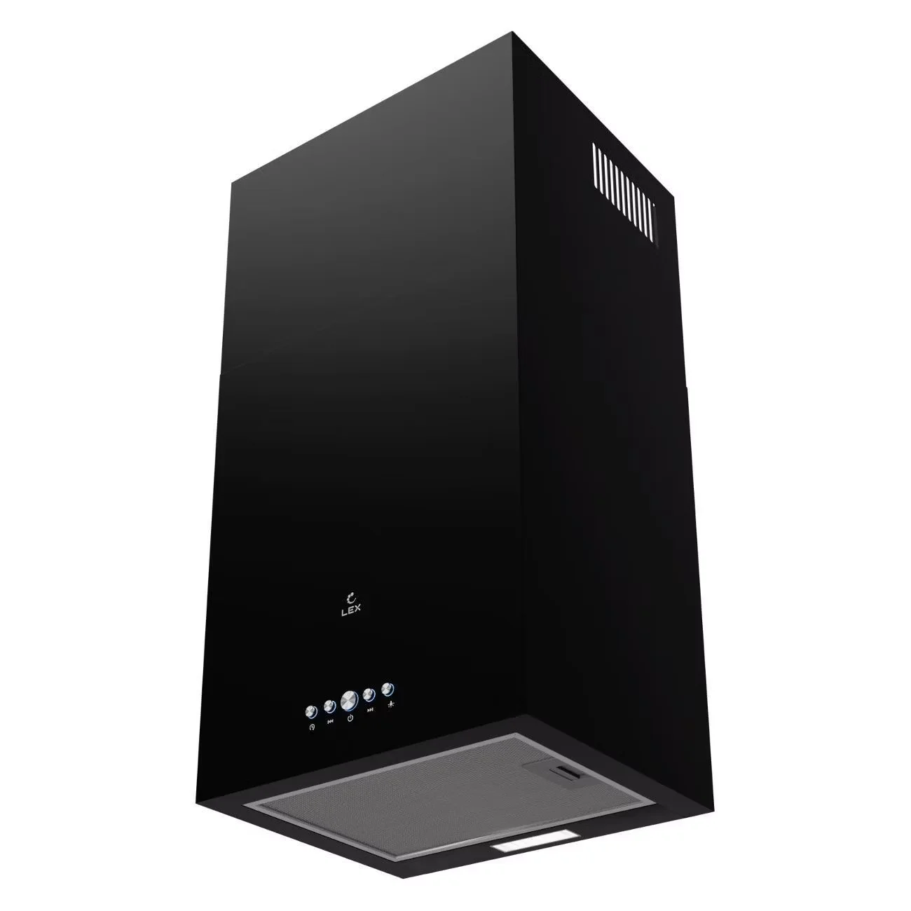 Вытяжка островная LEX Mono 400 черная, 40 см, 850 куб. м/ч, 50 дБ