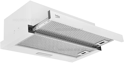 Вытяжка телескопическая Beko BHNT613R4CW белый, 60 см, 320 куб. м/ч, 61 дБ