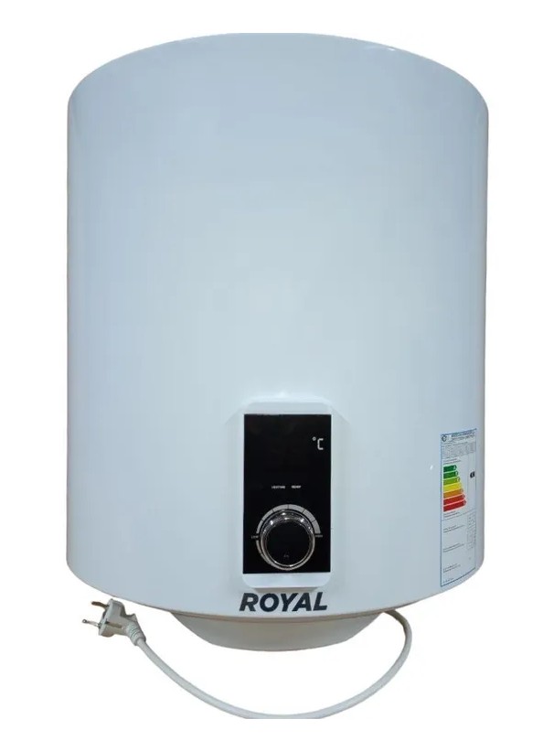 Водонагреватель ROYAL RDDRY WH 1.5кв. электрический 50 л (сухой, закрытый ТЭН) c дисплеем, белый