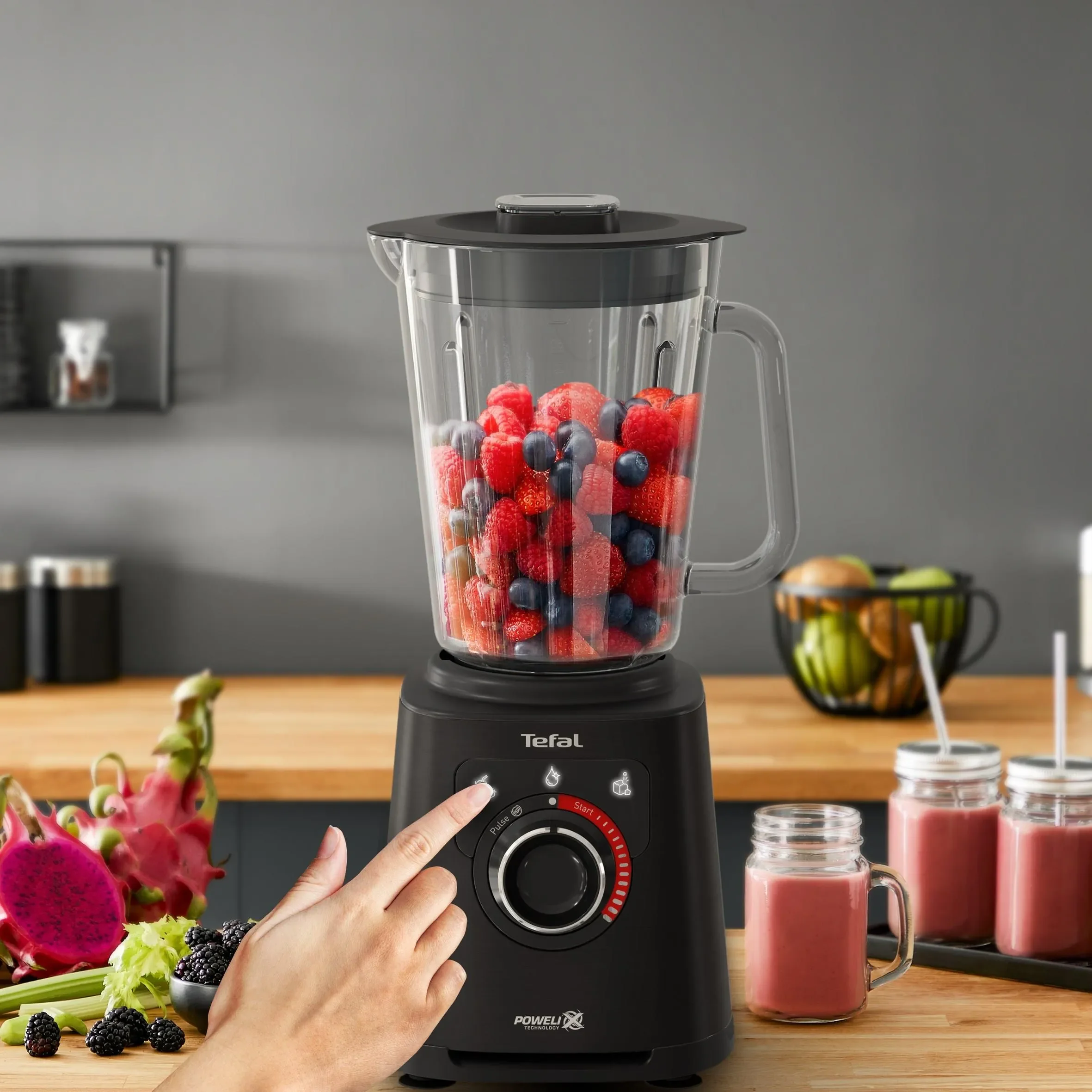 Блендер стационарный Moulinex Perfect Mix+ LM871A10, песочный/черный
