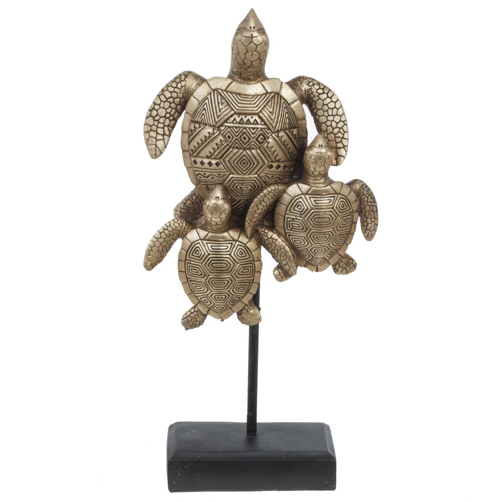 Фигурка декоративная "Черепахи", L13 W5,5 H29,5 см
