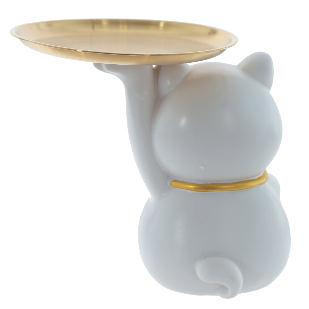 Фигурка декоративная с подносом "Кошка", L18 W14,5 H16,5 см