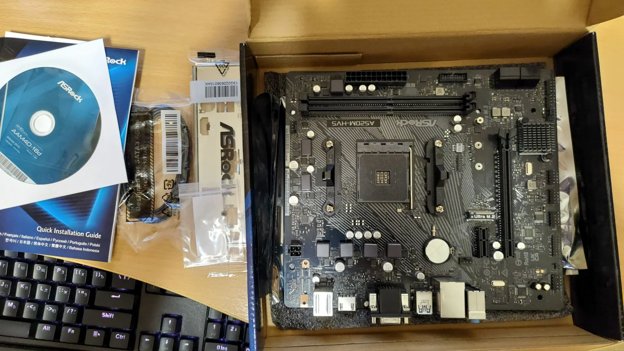 Материнская плата Asrock A520M-HVS (AM4, mATX)