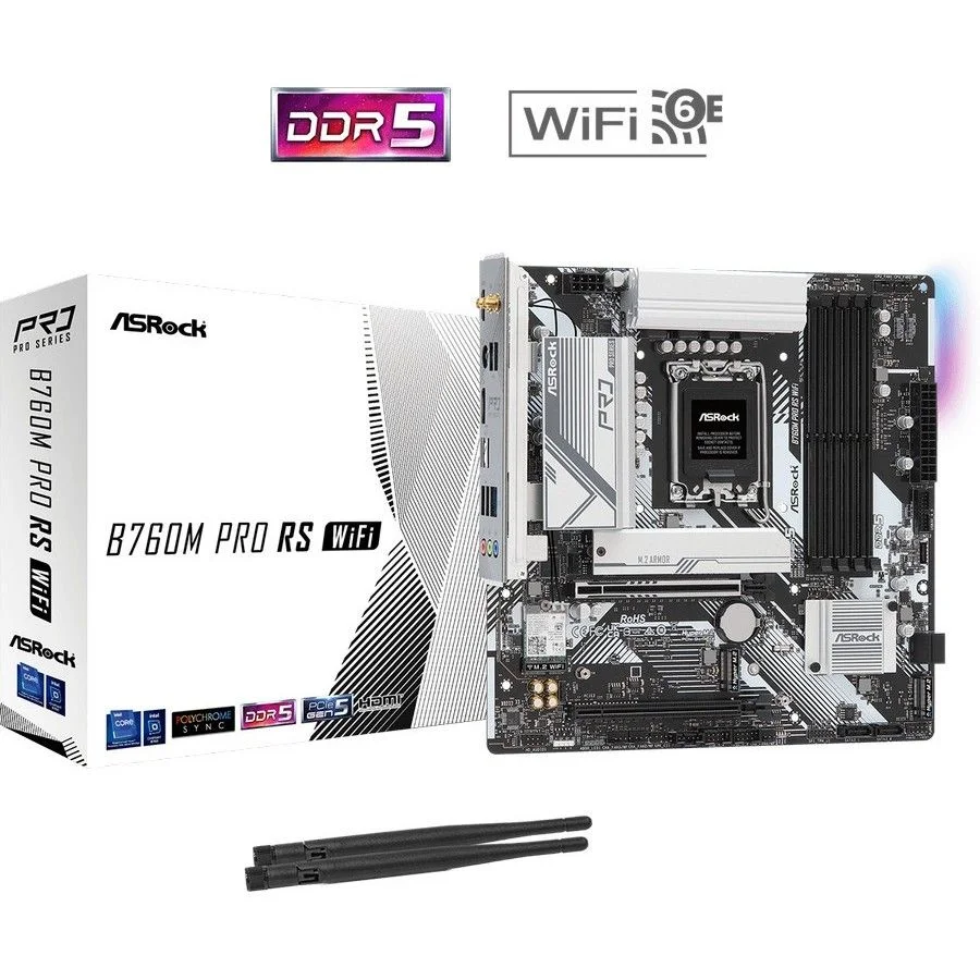 Материнская плата Asrock B760M PRO RS WIFI (LGA1700, mATX)