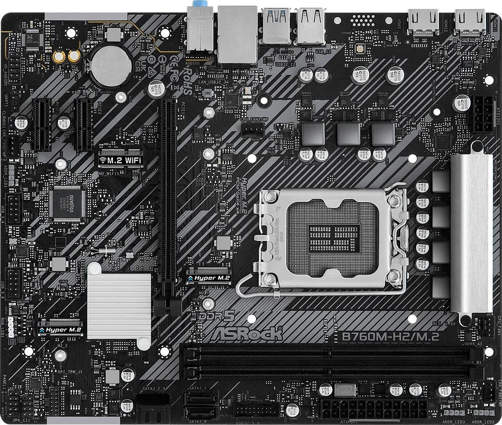 Материнская плата Asrock B760M-H2/M.2 (LGA1700, mATX)