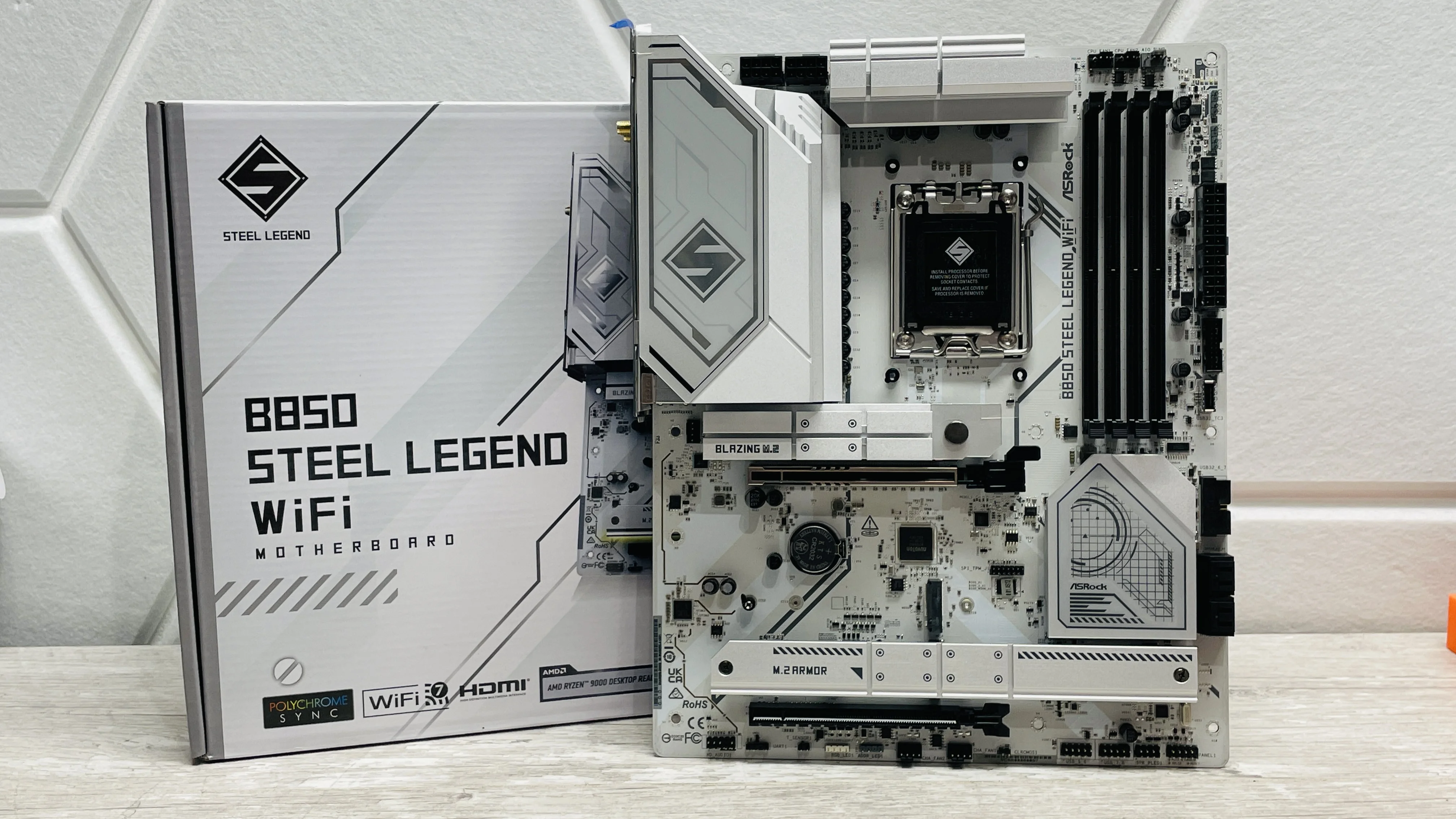 Материнская плата Asrock B850M STEEL LEGEND WIFI (AM5, mATX)