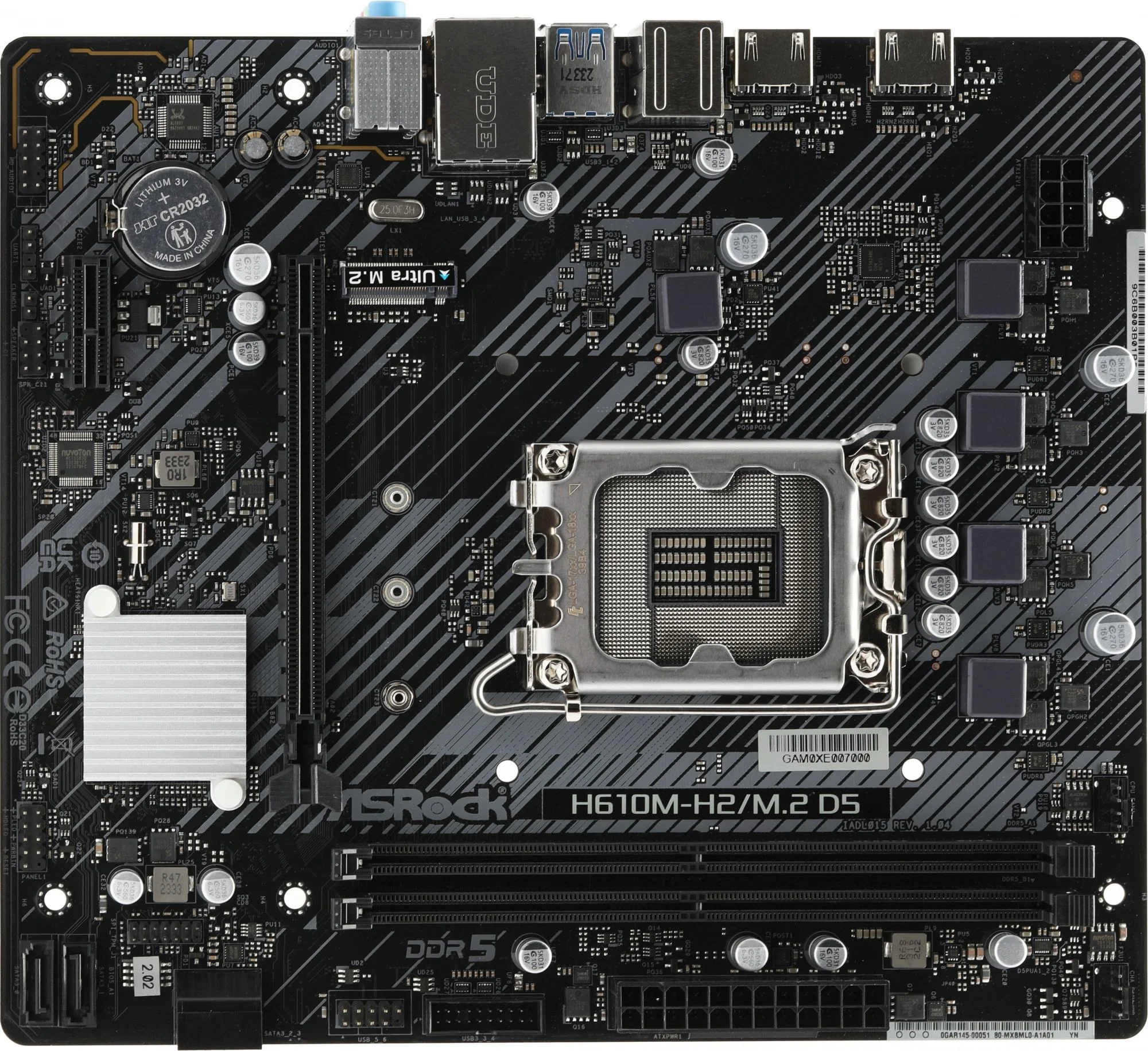 Материнская плата Asrock H610M-H2/M.2 D5 (LGA1700, mATX)
