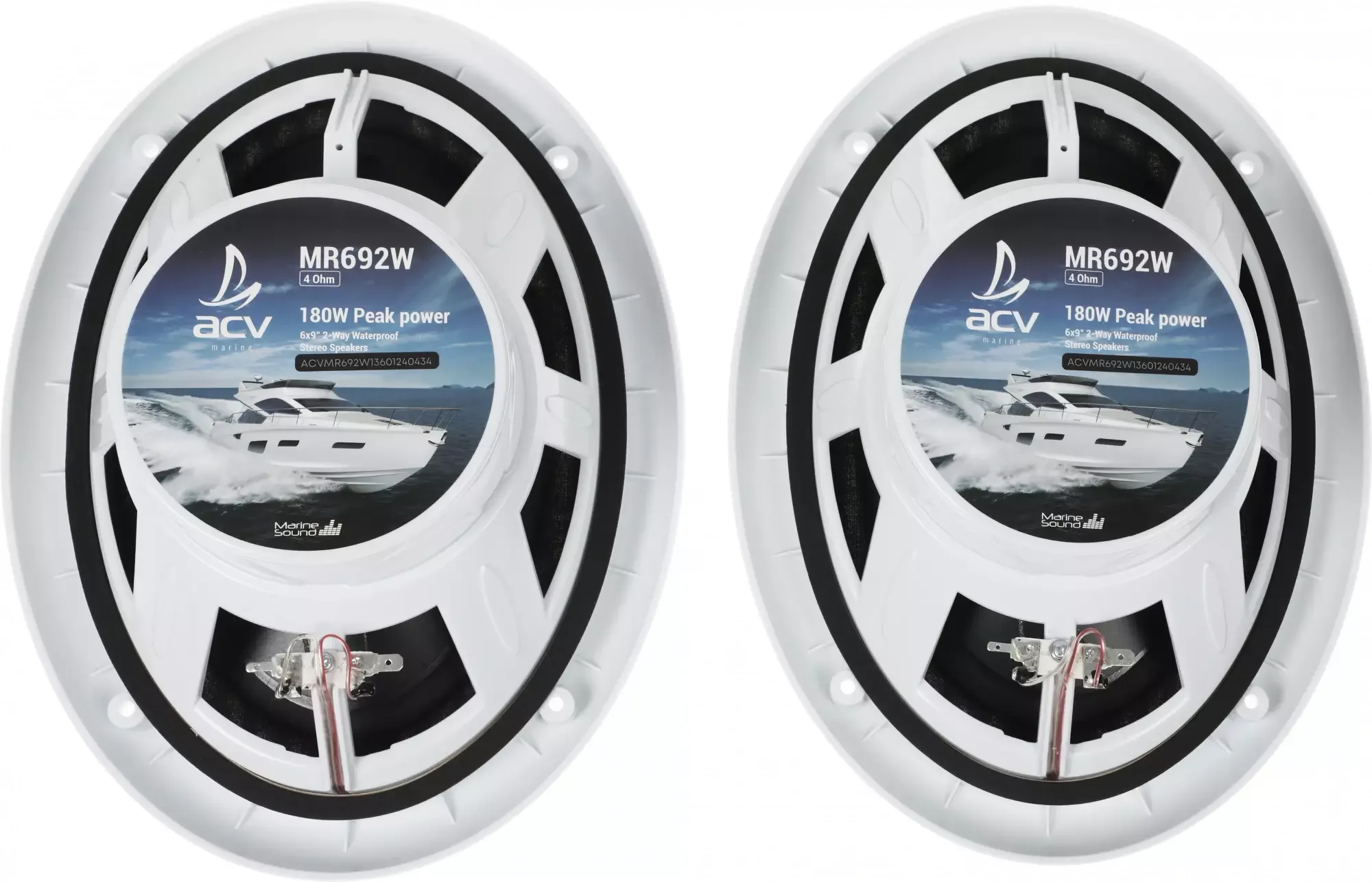 Колонки автомобильные ACV Marine MR692 90Вт 91дБ 4Ом 15x23см (6x9дюйм) (ком.:2кол.) коаксиальные двухполосные