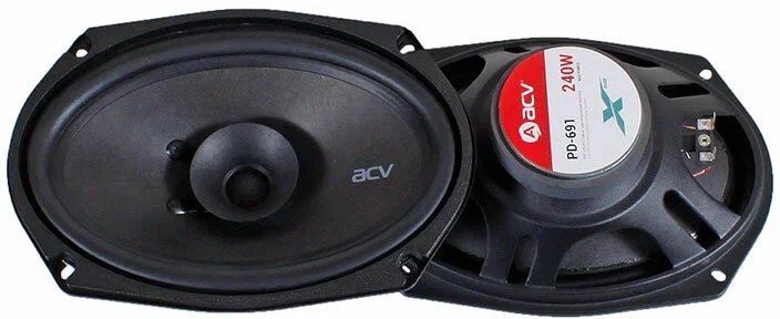 Колонки автомобильные ACV PD-691 BEATS (без решетки) 240Вт 91дБ 4Ом 16x23см (6x9дюйм) (ком.:2кол.) коаксиальные однополосные