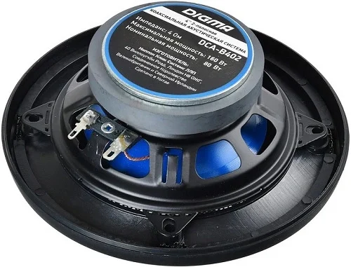 Колонки автомобильные Digma DCA-B402 160Вт 90дБ 4Ом 10см (4дюйм) (ком.:2кол.) коаксиальные двухполосные
