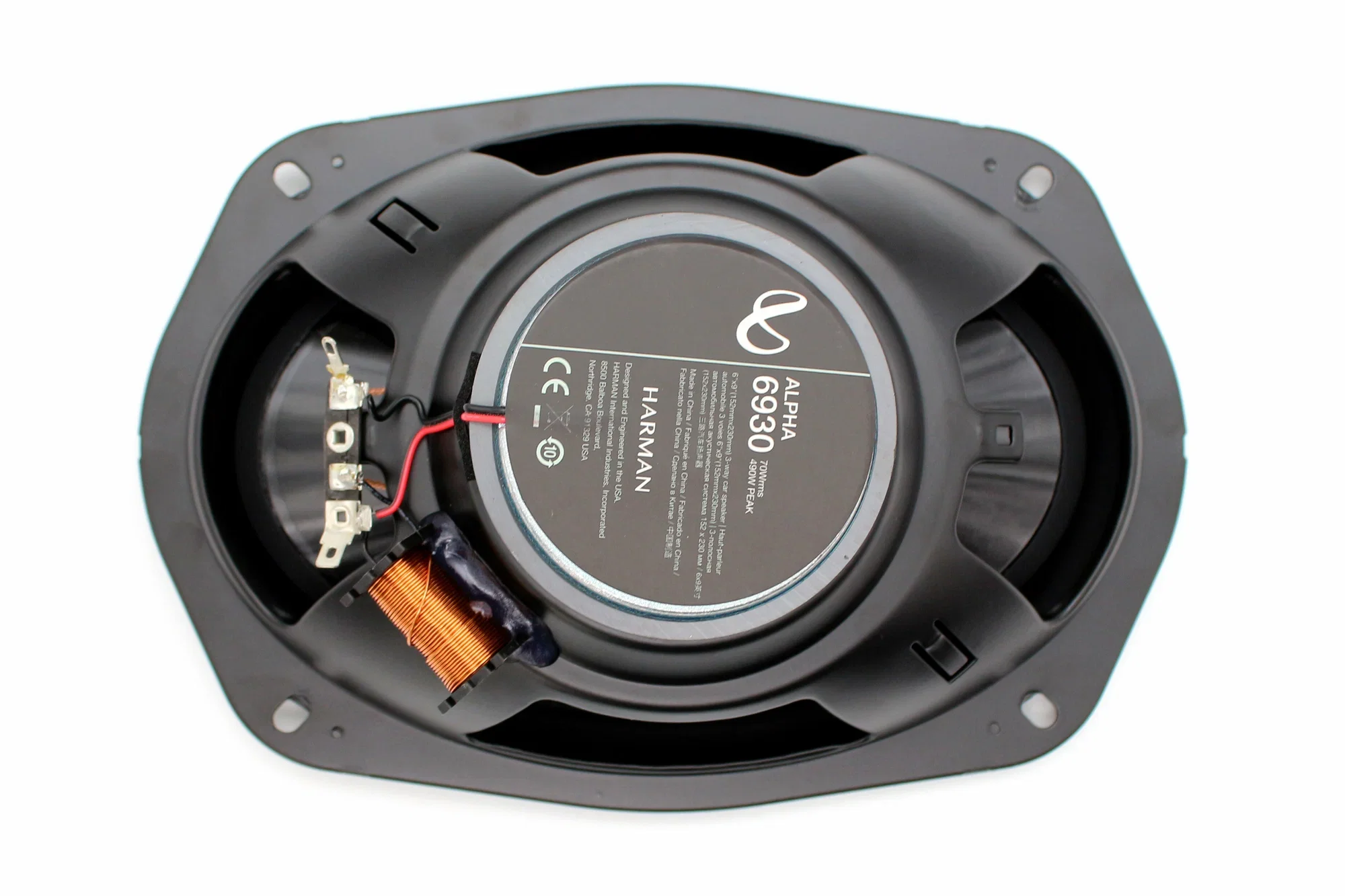 Колонки автомобильные Infinity Alpha 6930 490Вт 92дБ 4Ом 16x24см (6x9дюйм) (ком.:2кол.) коаксиальные трехполосные
