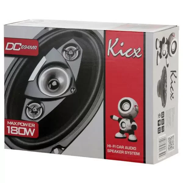 Колонки автомобильные Kicx DC 694MR 180Вт 90дБ 4Ом 16x24см (6x9дюйм) (ком.:2кол.) коаксиальные четырехполосные