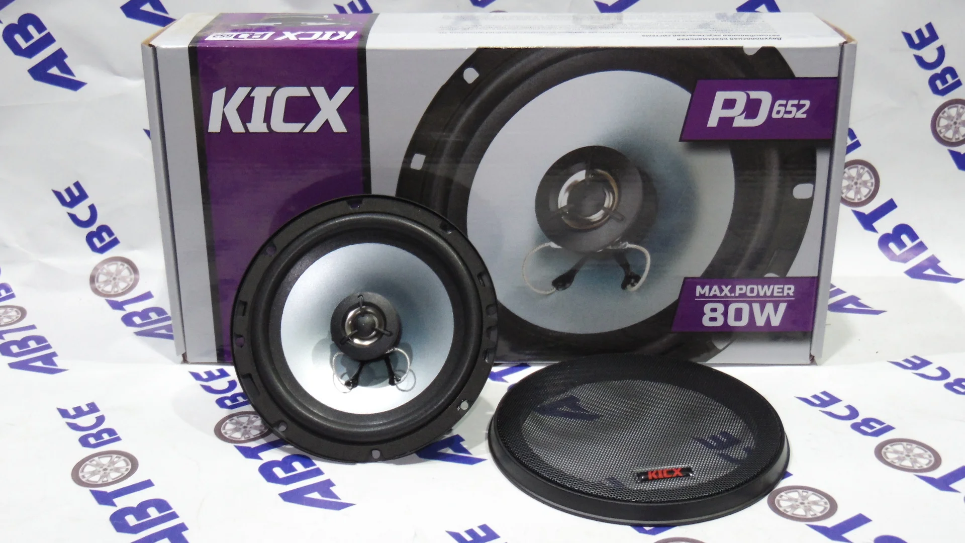 Колонки автомобильные Kicx PD-652 80Вт 92дБ 4Ом 16см (6дюйм) (ком.:2кол.) коаксиальные двухполосные