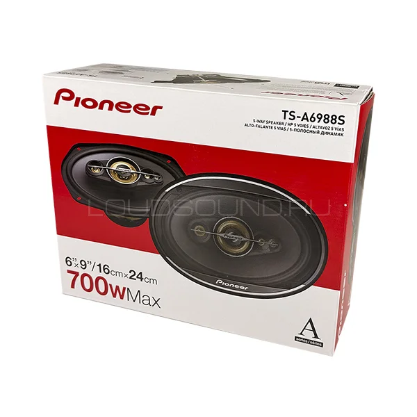 Колонки автомобильные Pioneer TS-A6988S 700Вт 92дБ 4Ом 16x24см (6x9дюйм) (ком.:2кол.) коаксиальные пятиполосные