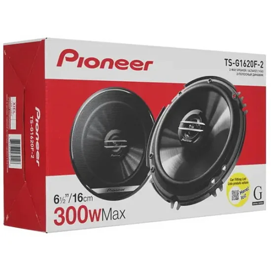 Колонки автомобильные Pioneer TS-G1620F-2 300Вт 89дБ 4Ом 16см (6дюйм) (ком.:2кол.) коаксиальные двухполосные