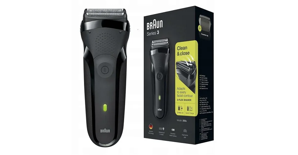 Электробритва Braun 300s Series 3, черный аккумулятор до 30 мин
