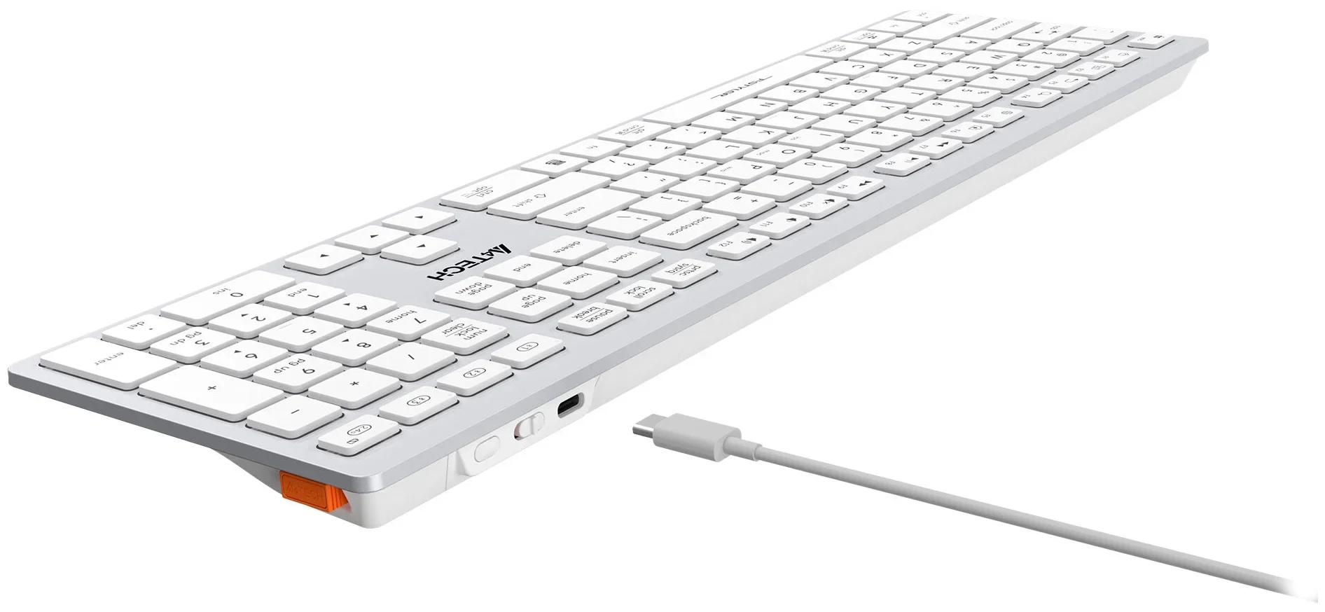 Клавиатура беспроводная A4Tech Fstyler FBX50C, USB, Bluetooth/Радиоканал, серый