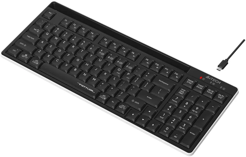 Клавиатура беспроводная A4Tech Fstyler FBX70C, USB, Bluetooth/Радиоканал, черный