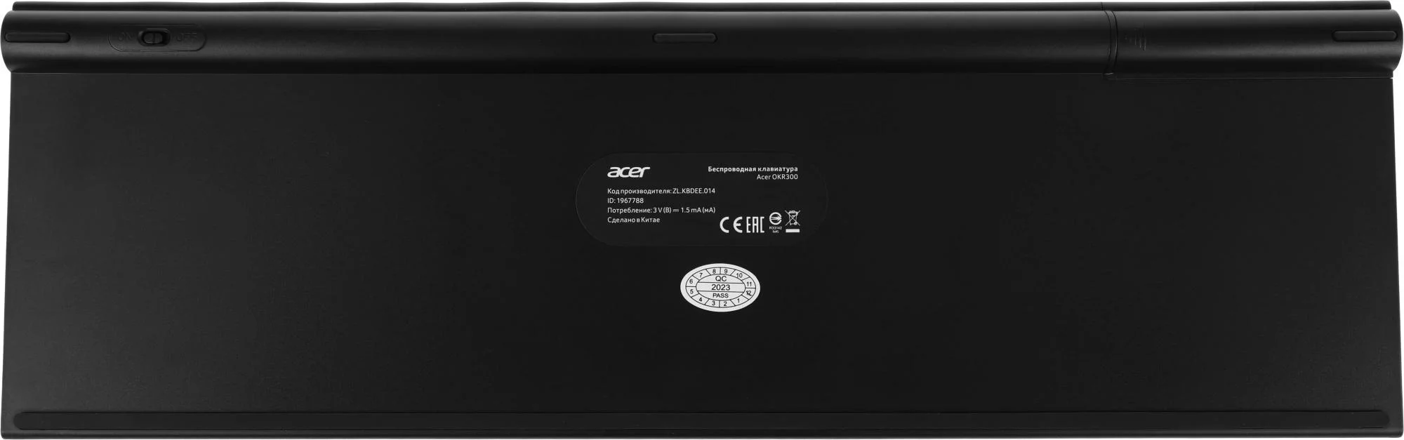 Клавиатура беспроводная Acer OKR300 черный USB (ZL.KBDEE.014)
