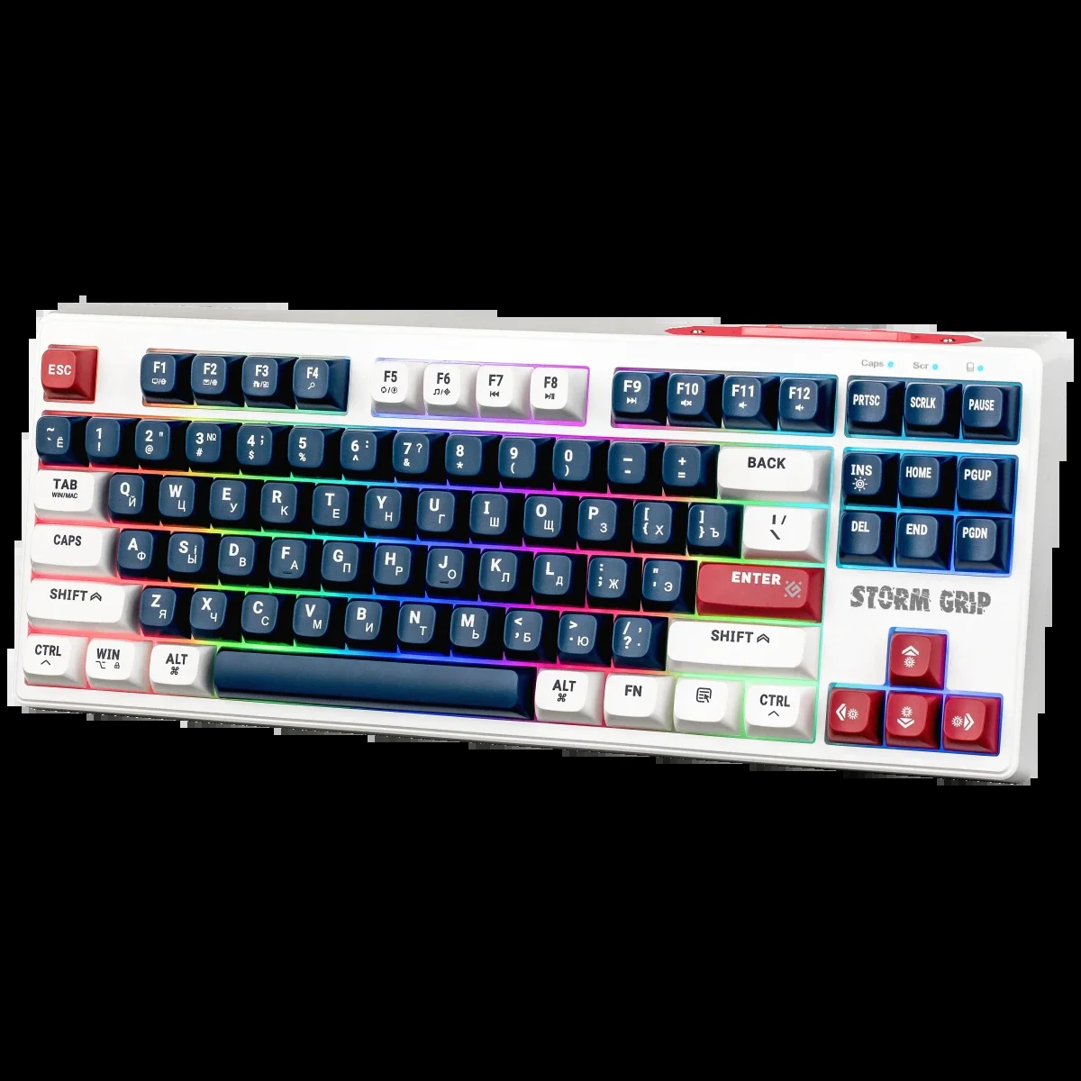 Клавиатура беспроводная Defender Storm Grip GK-188 RU,белый/синий