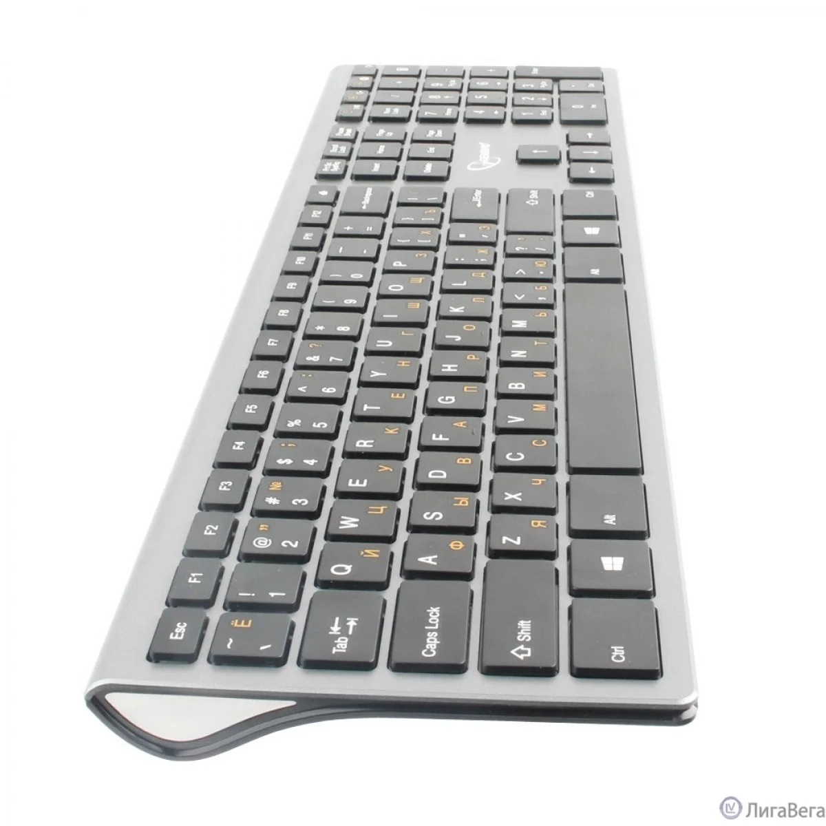 Клавиатура беспроводная Gembird KBW-1, USB, серебристый