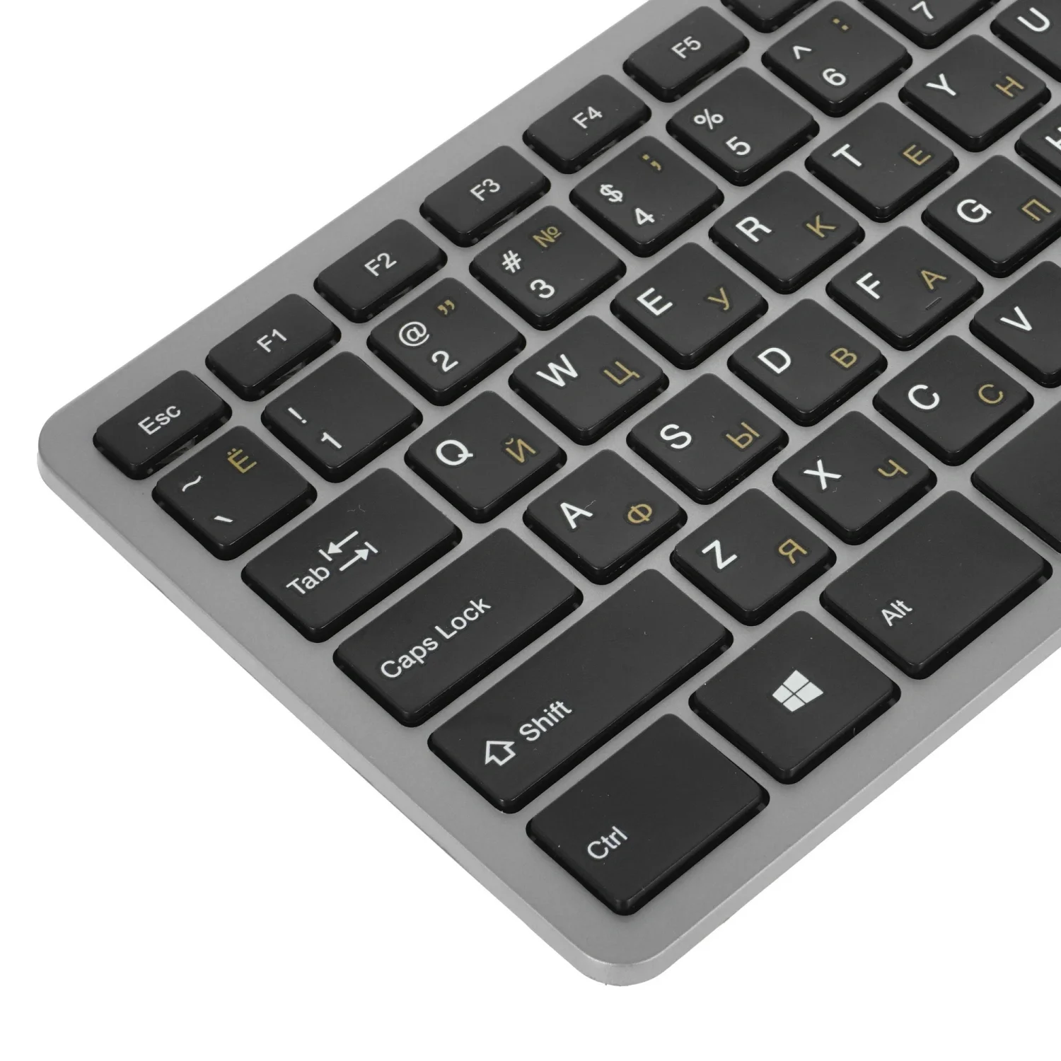 Клавиатура беспроводная Gembird KBW-3, USB, серебристый/черный