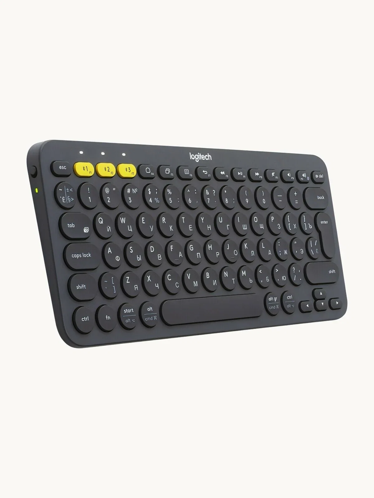 Клавиатура беспроводная Logitech K380 (920-007590) темно-серый (неоригинальная гравировка)