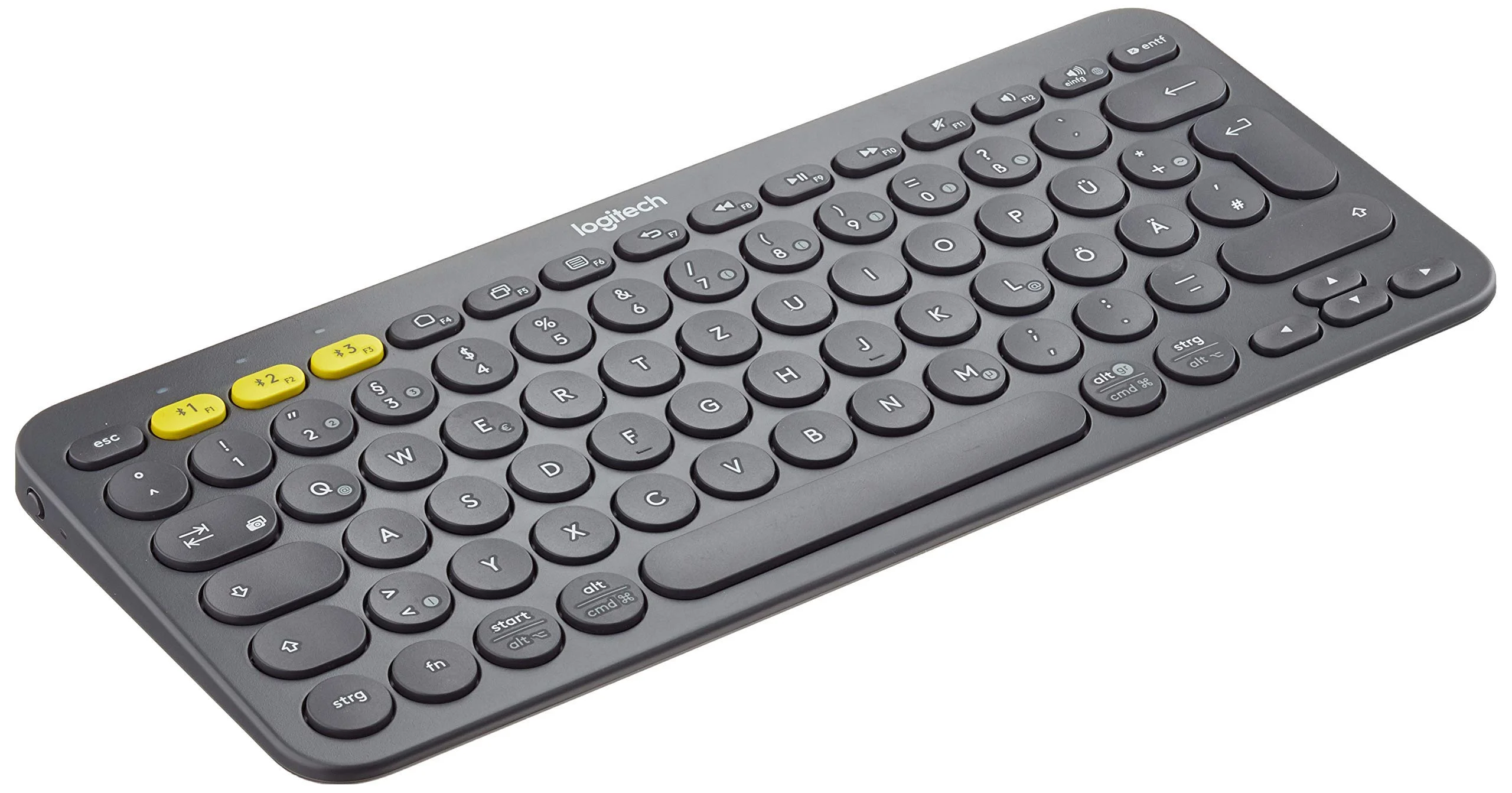 Клавиатура беспроводная Logitech K380 Multi-Device Bluetooth (920-007584) темно- серый- (заводская гравировка)