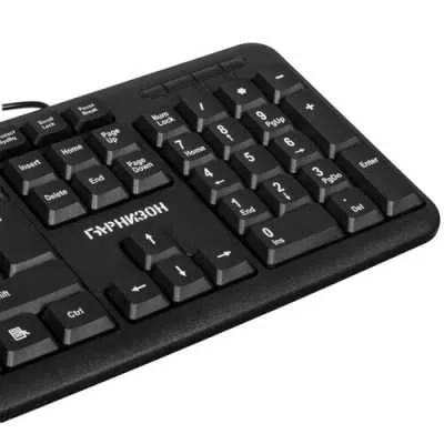 Клавиатура Гарнизон GK-100L проводная, USB Type-A, чёрный