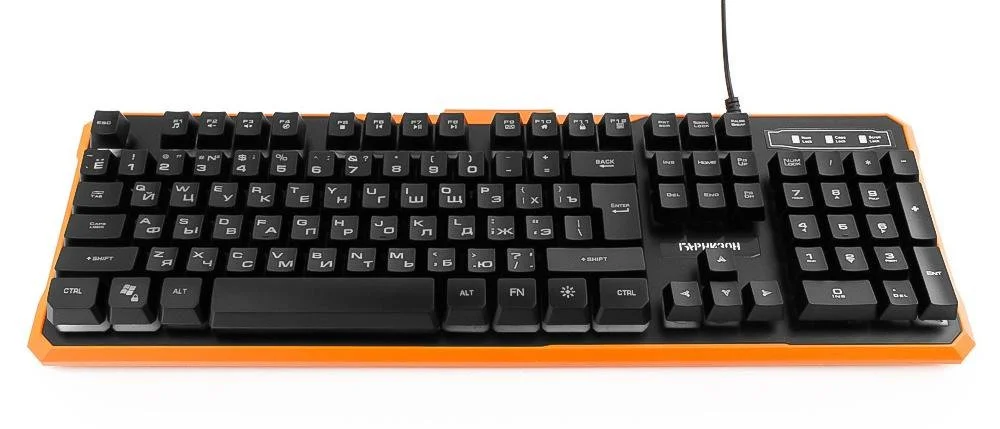 Клавиатура Гарнизон GK-320G проводная, USB Type-A, чёрный