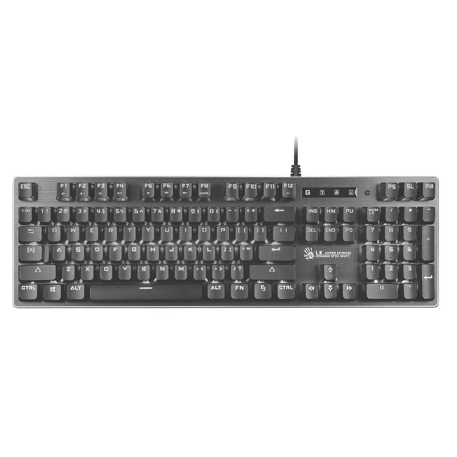 Клавиатура проводная A4Tech B760 механическая черный/серый USB Gamer LED