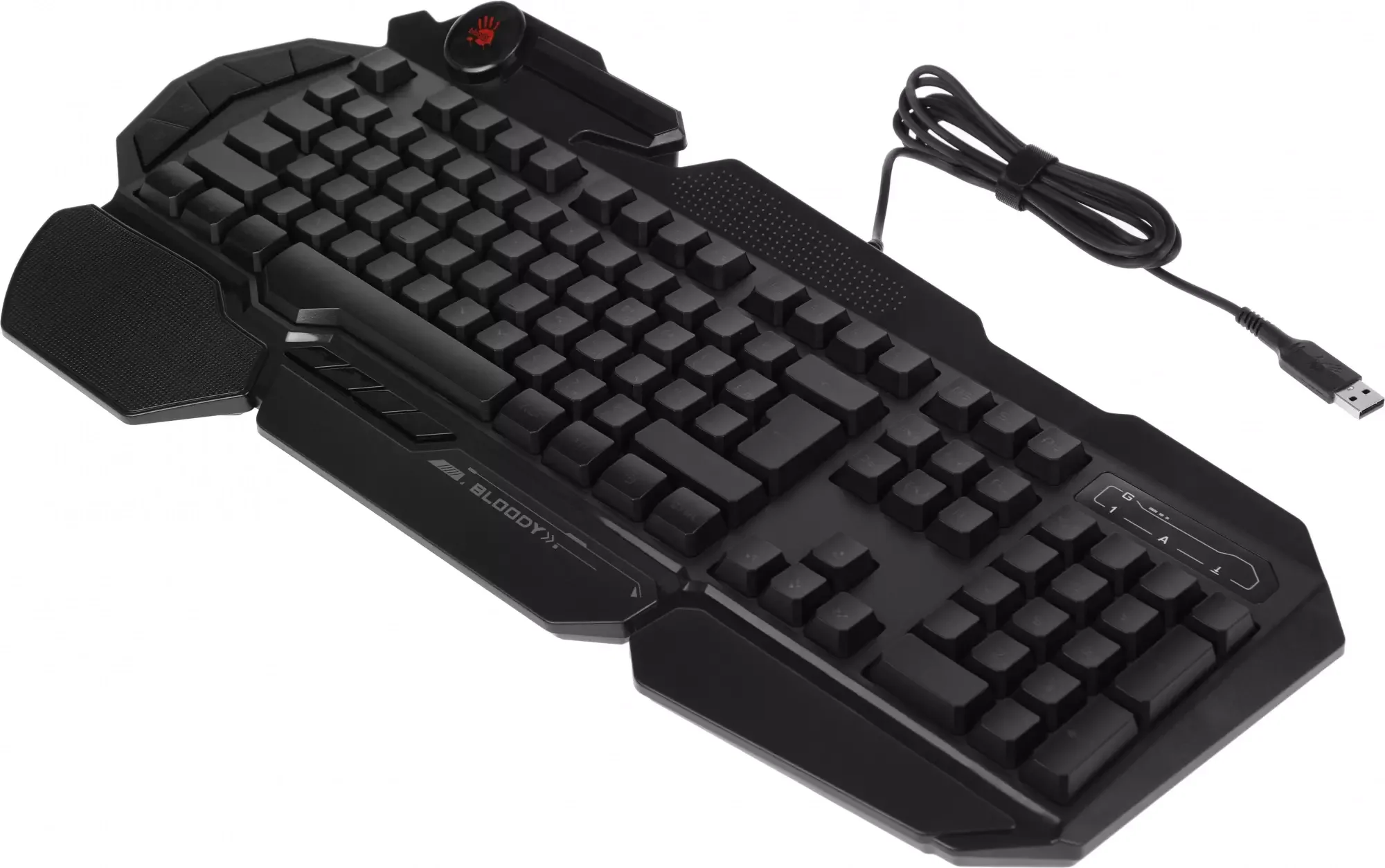 Клавиатура проводная A4Tech Bloody B310N черный USB Multimedia for gamer LED (подставка для запястий) (B310N)