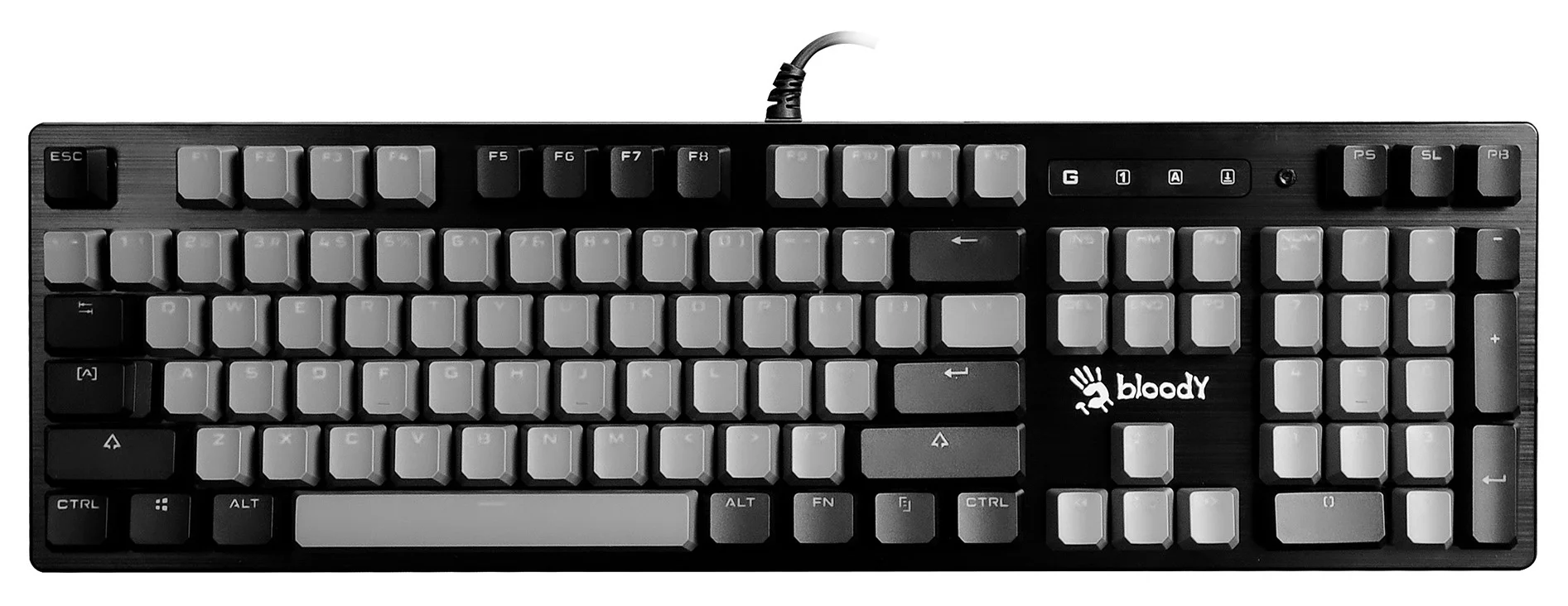 Клавиатура проводная A4Tech Bloody B828N USB черный/серый