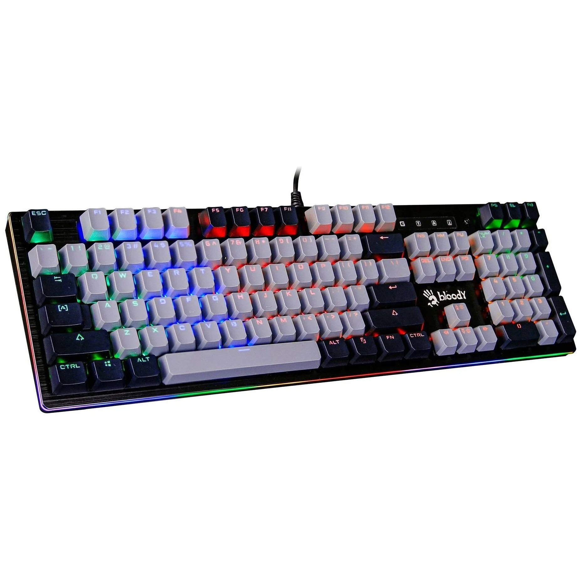 Клавиатура проводная A4Tech Bloody B828N USB черный/серый