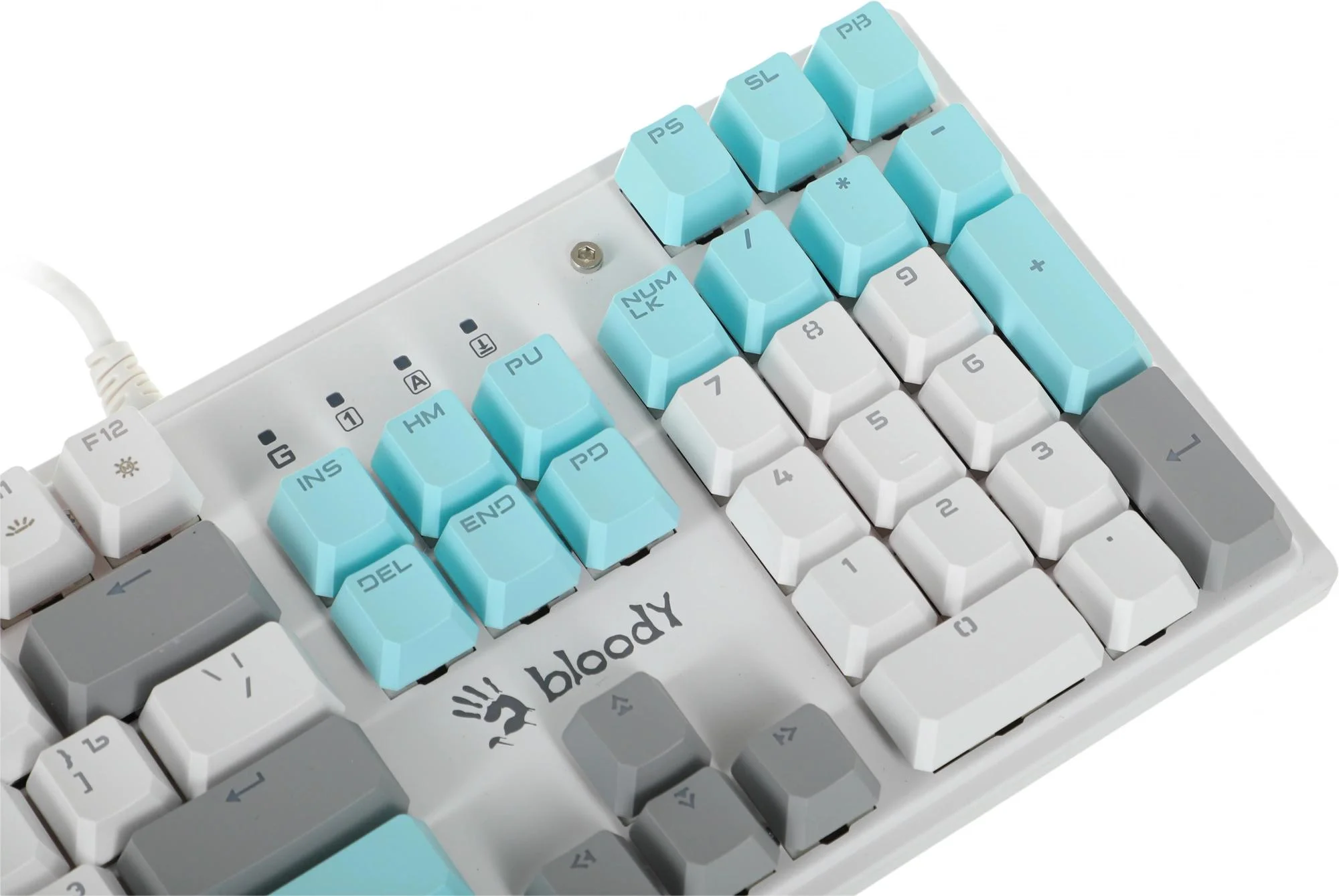 Клавиатура проводная A4Tech Bloody S510N USB белый