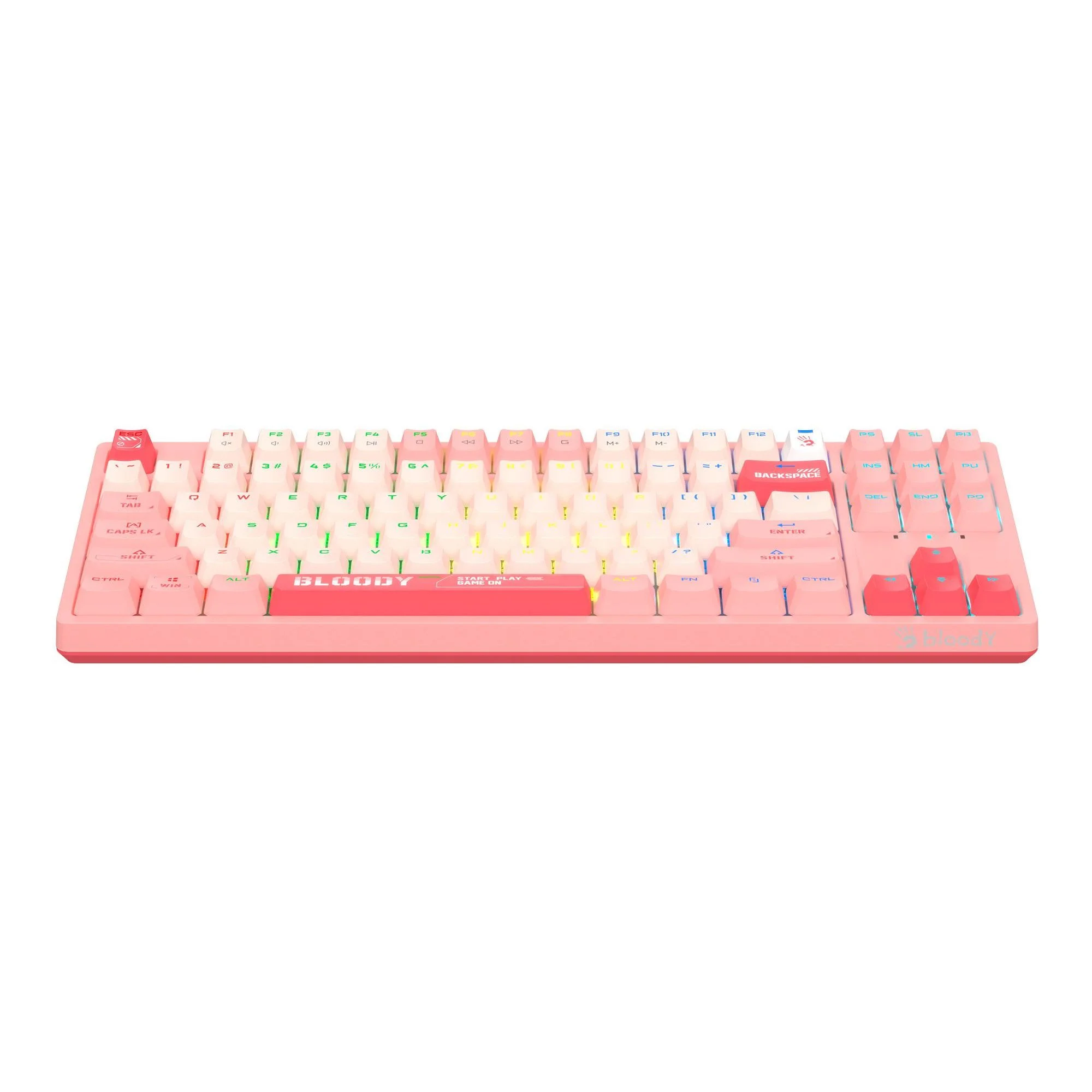 Клавиатура проводная A4Tech Bloody S87 Energy (S87 USB ENERGY PINK) USB розовый