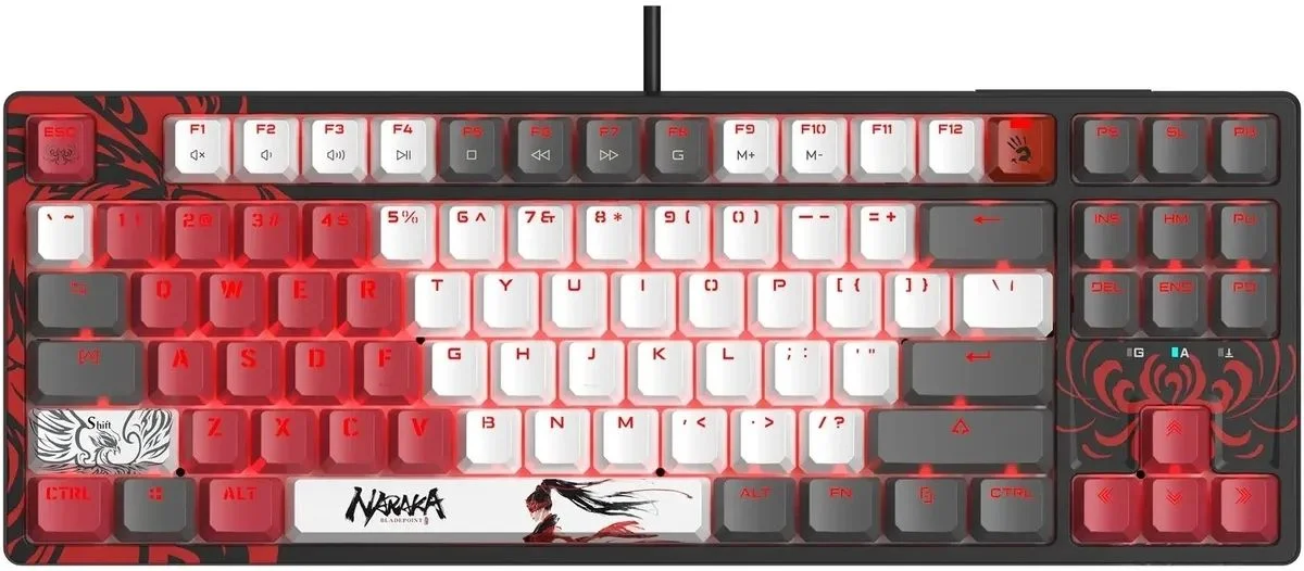 Клавиатура проводная A4Tech Bloody S87 Naraka USB черный/красный