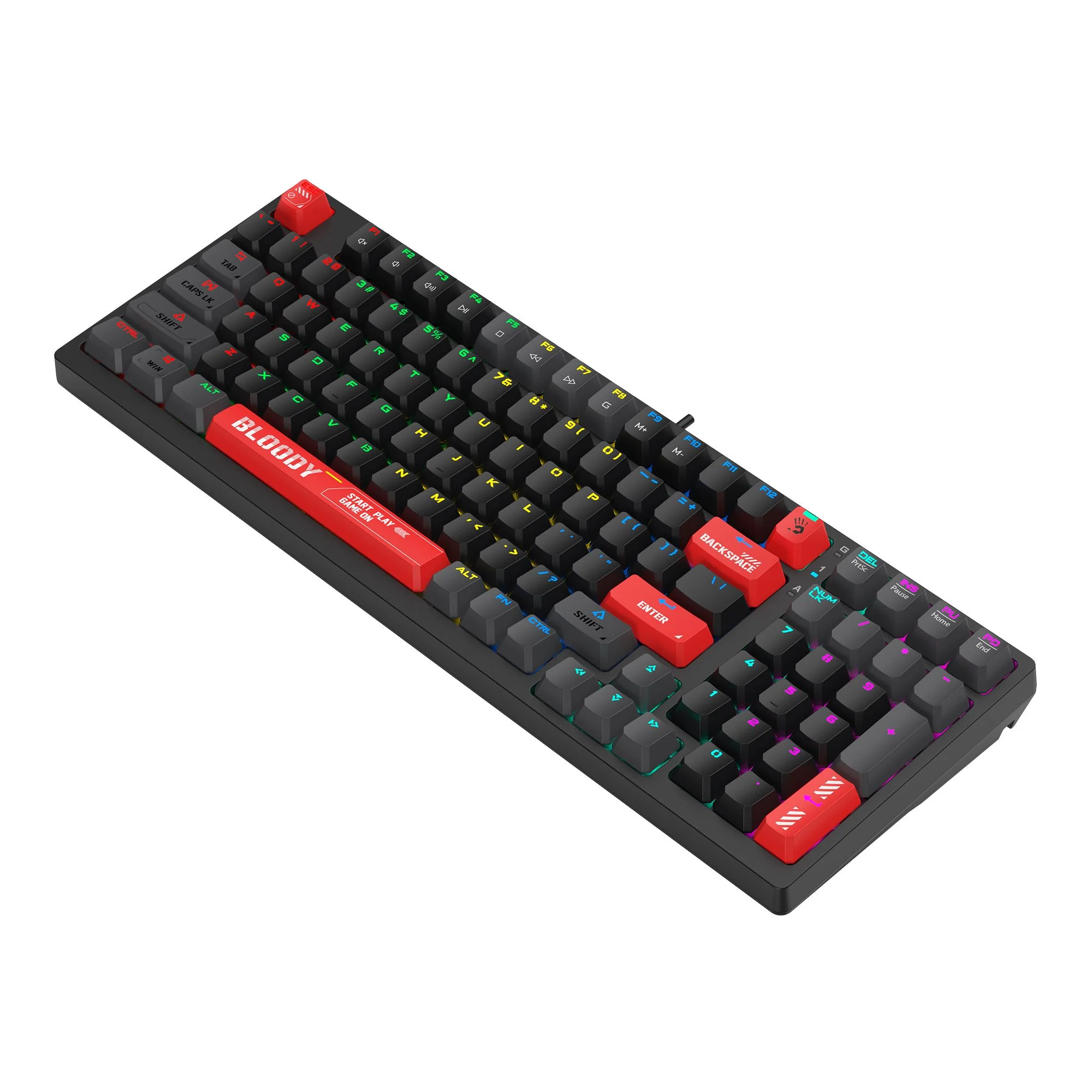 Клавиатура проводная A4Tech Bloody S98 (S98 RED) USB черный/красный
