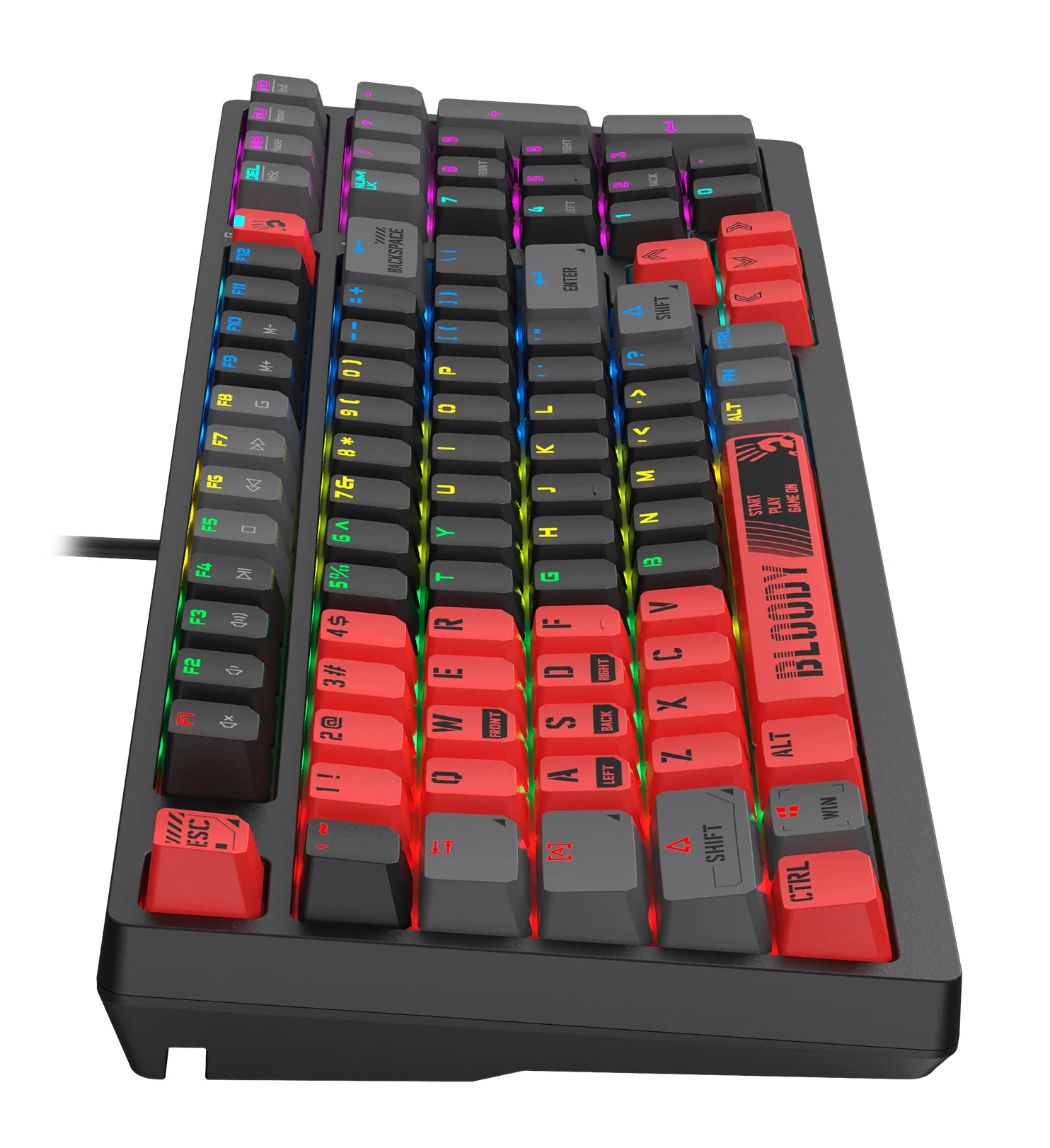 Клавиатура проводная A4Tech Bloody S98 (S98 RED) USB черный/красный