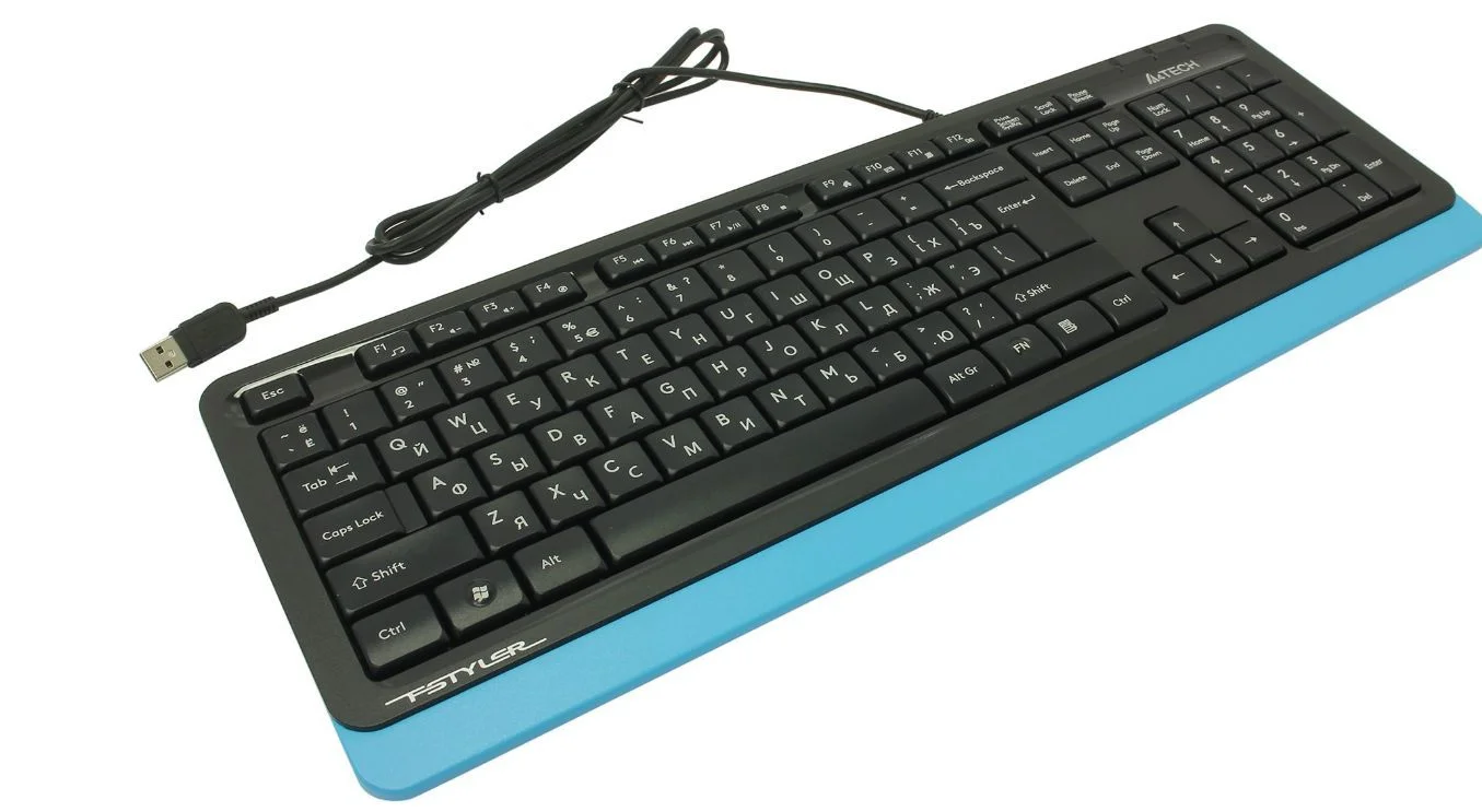 Клавиатура проводная A4Tech Fstyler FK10, USB, черный/серый