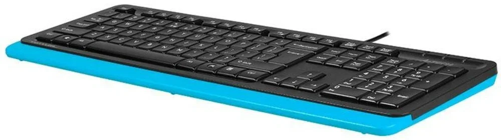Клавиатура проводная A4Tech Fstyler FK10, USB, черный/синий