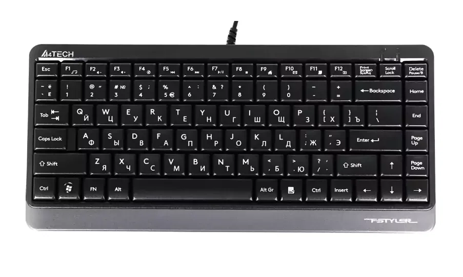 Клавиатура проводная A4Tech Fstyler FK11 USB серый/черный