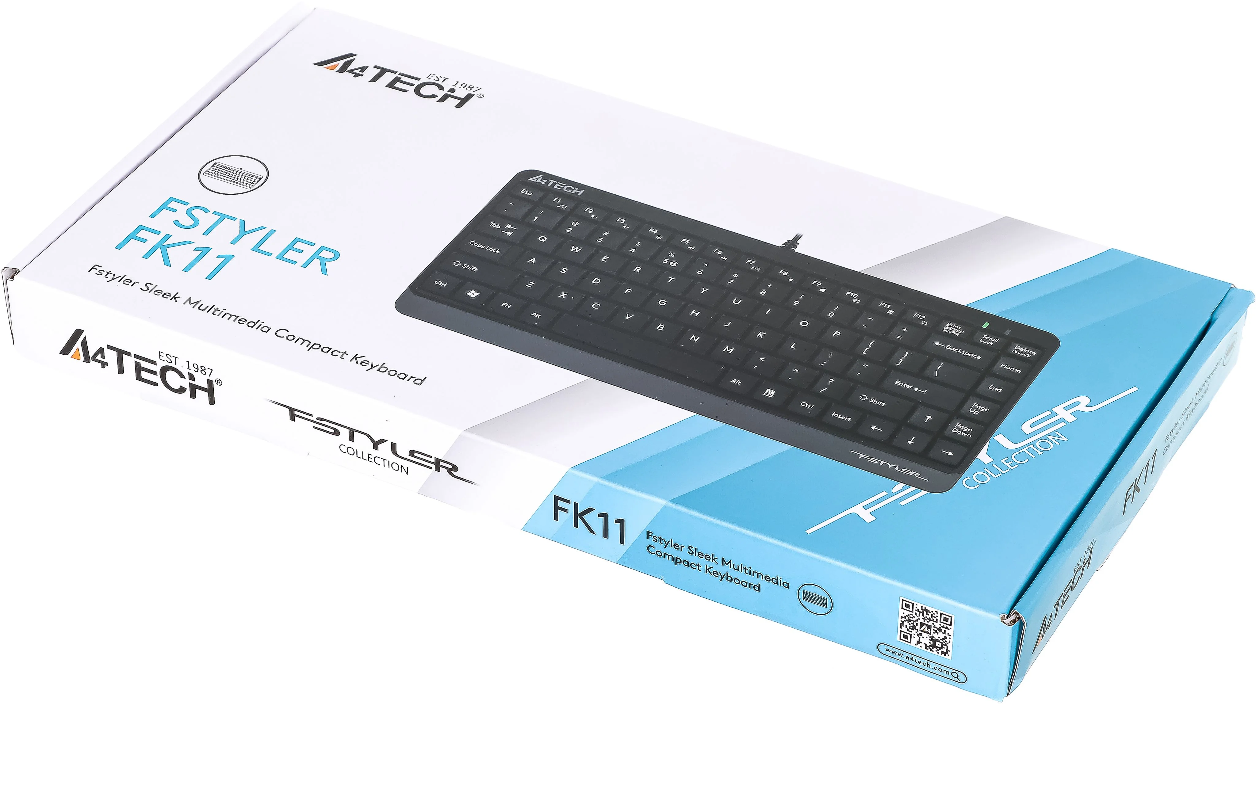 Клавиатура проводная A4Tech Fstyler FK11 USB серый/черный