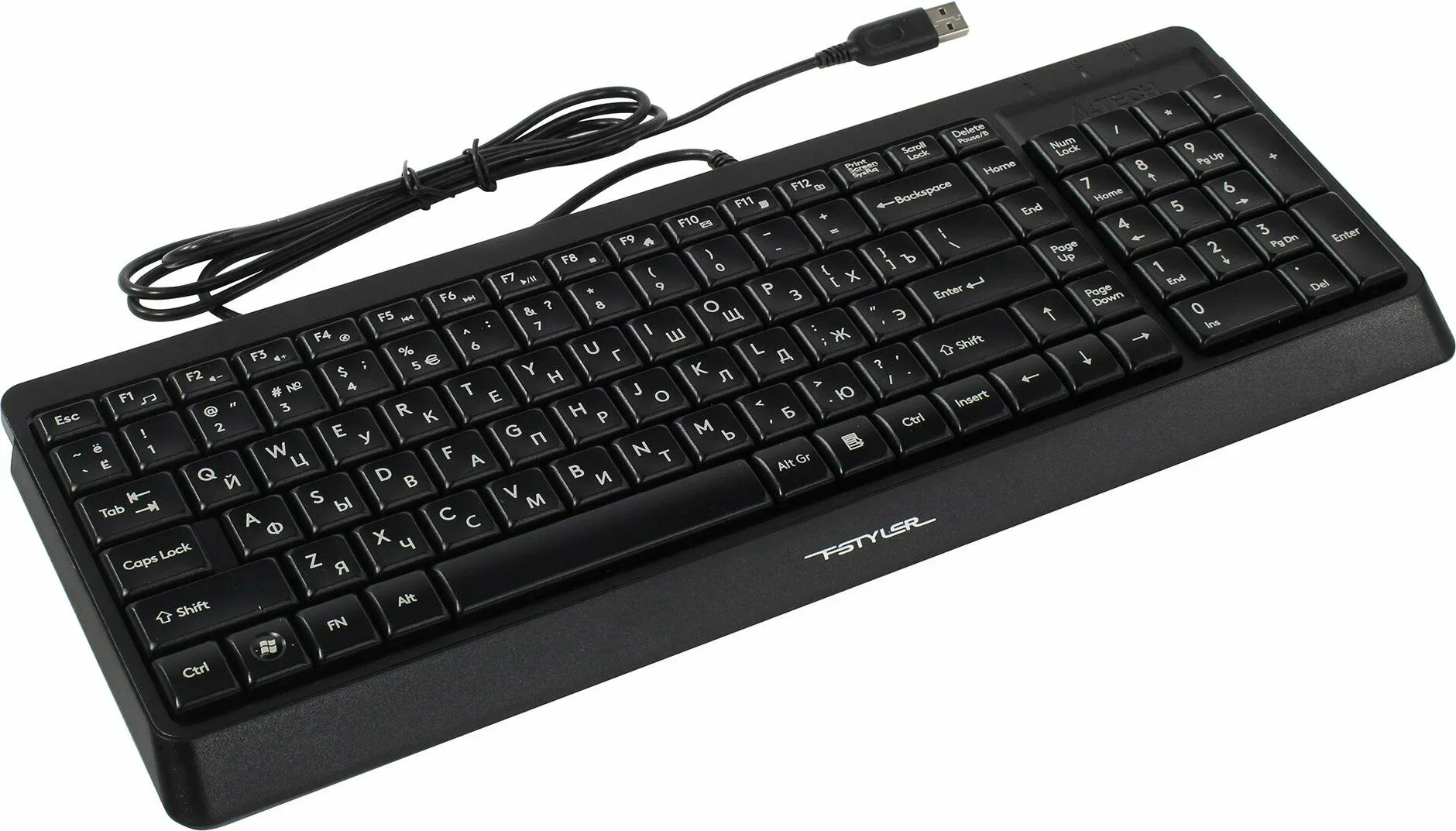 Клавиатура проводная A4Tech Fstyler FK15, USB, черный