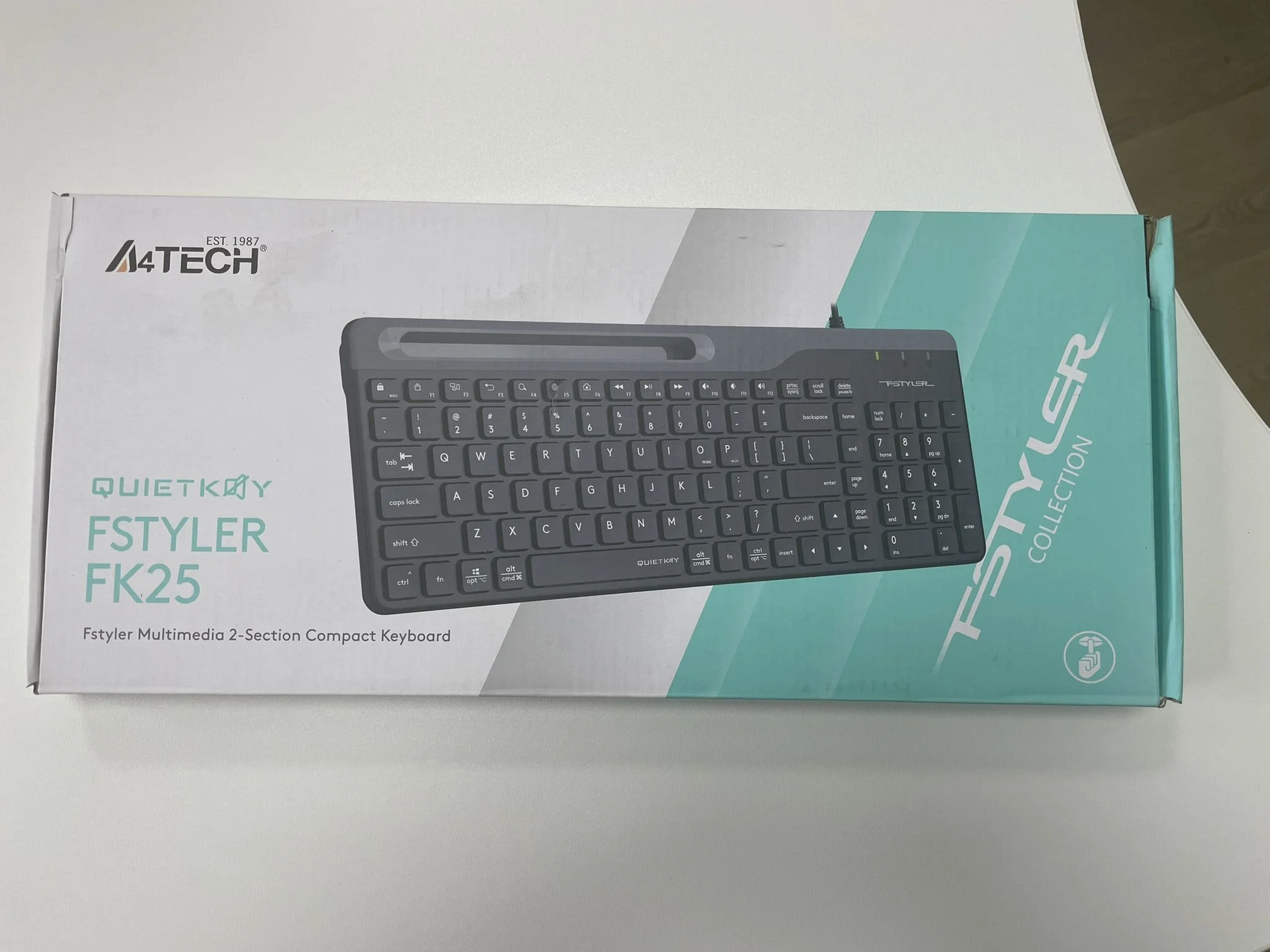 Клавиатура проводная A4Tech Fstyler FK25, USB, черный/серый