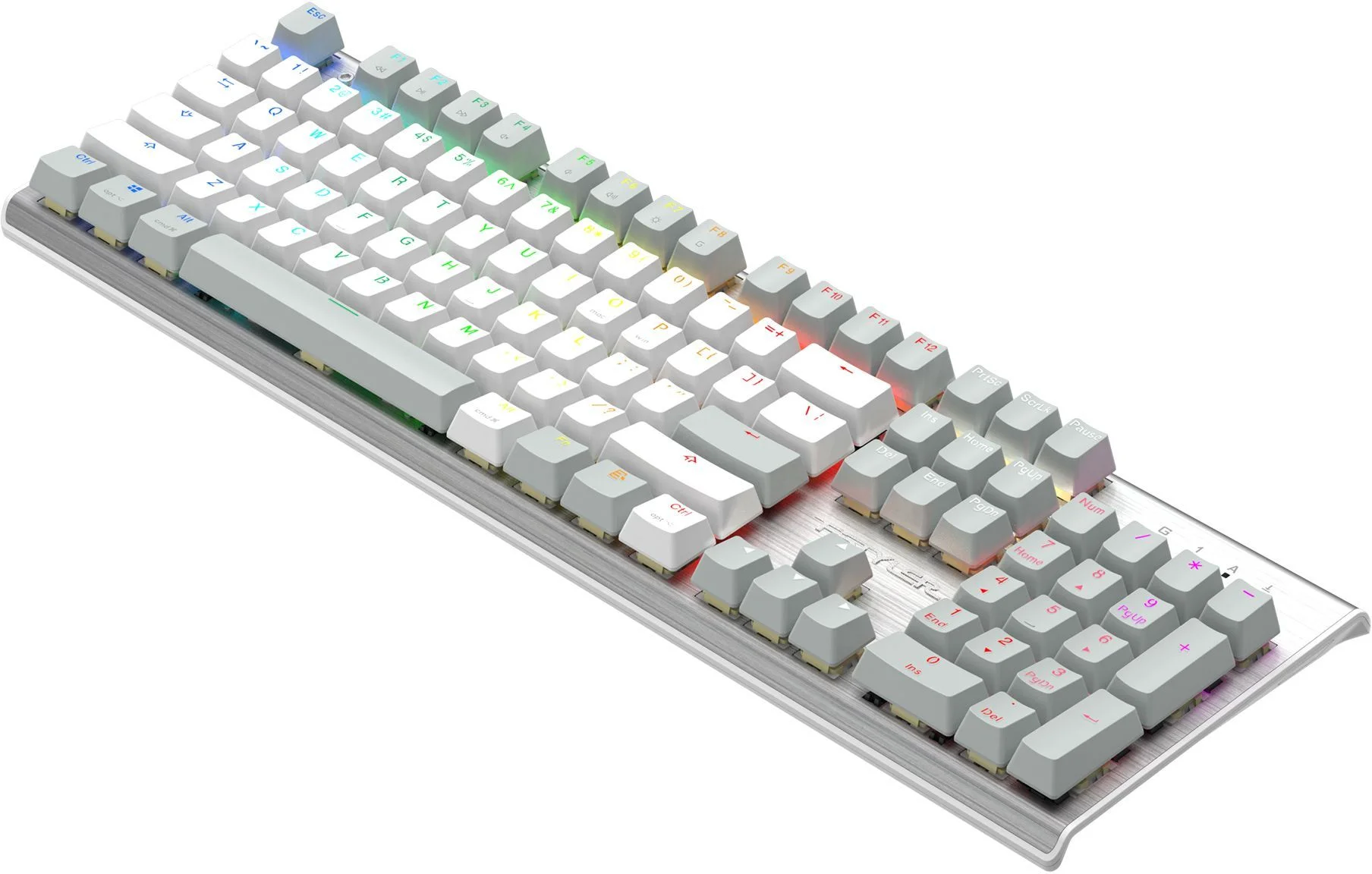 Клавиатура проводная A4Tech Fstyler FS100 Neon, USB, синий/белый