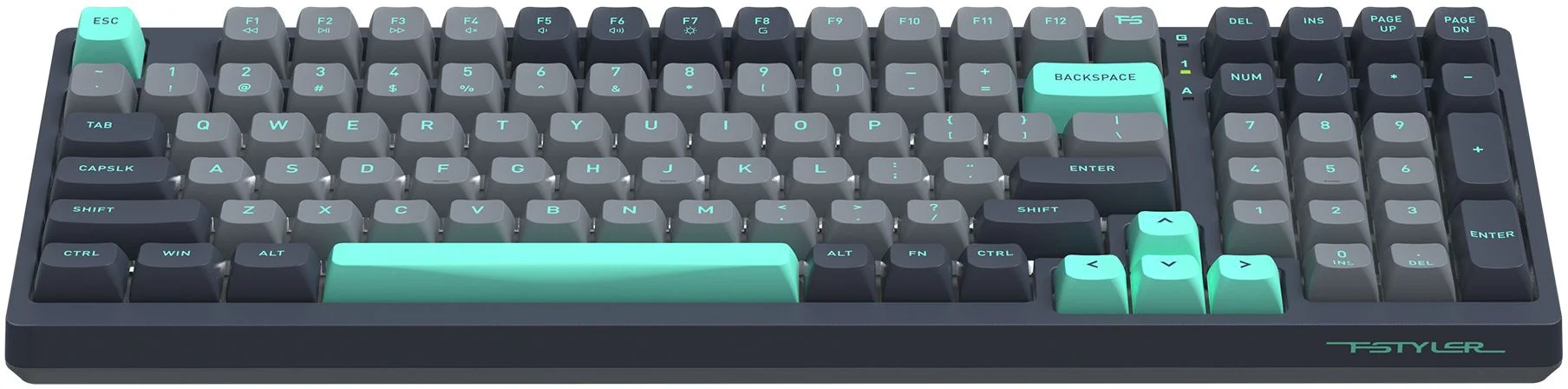 Клавиатура проводная A4Tech Fstyler FS300 механическая черный/серый USB for gamer LED (FS300 PANDA ROCK)