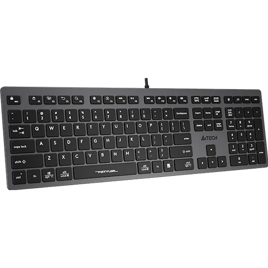 Клавиатура проводная A4Tech Fstyler FX50, USB, серый