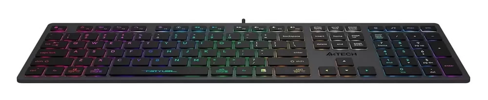 Клавиатура проводная A4Tech Fstyler FX60 серый/белый